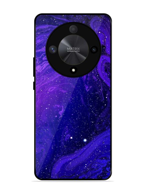 Galaxy Acrylic Abstract Art Glossy Metal Phone Cover for Honor X9b (5G)