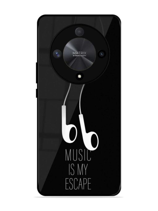 Music Is My Escape Glossy Metal Phone Cover for Honor X9b (5G) Zapvi