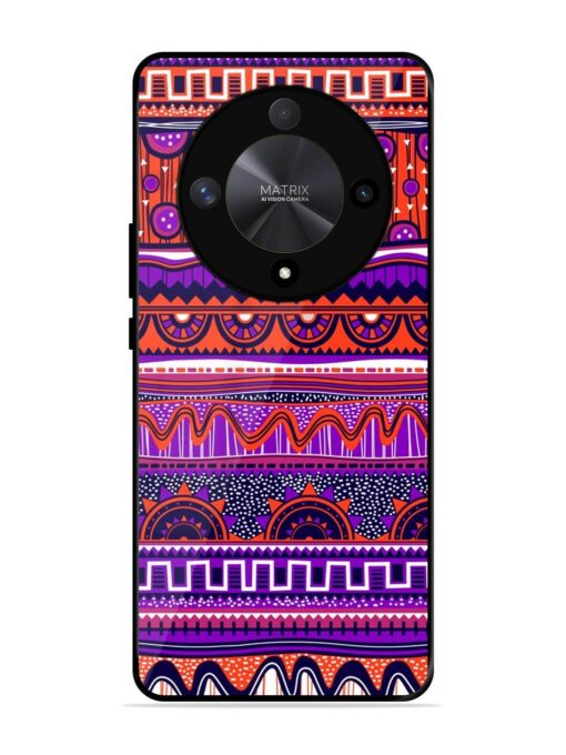 Ethnic Seamless Pattern Glossy Metal TPU Phone Cover for Honor X9b (5G) Zapvi