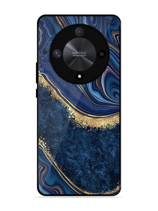 Abstract Background Blue Glossy Metal TPU Phone Cover for Honor X9b (5G)