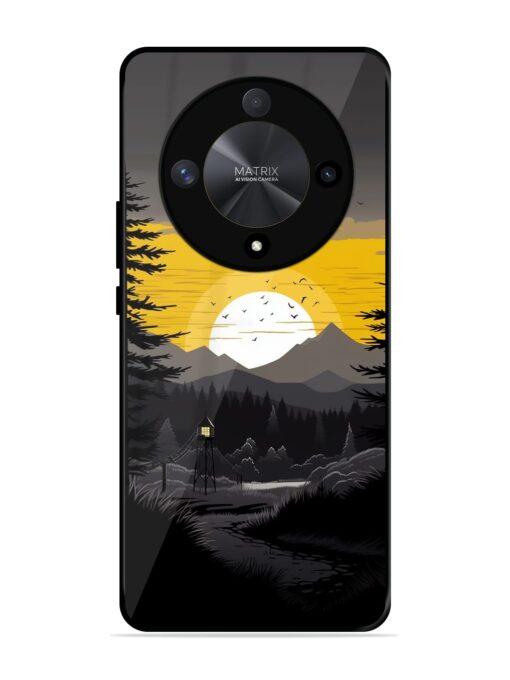 Sunset Vector Glossy Metal Phone Cover for Honor X9b (5G)