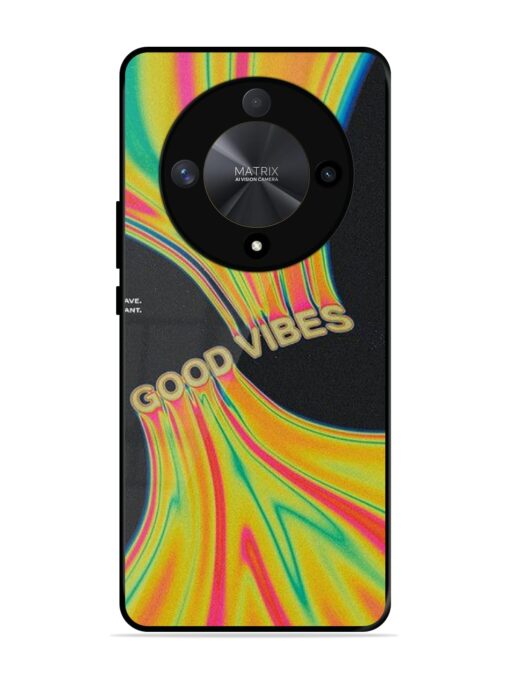 Good Vibes Glossy Metal Phone Cover for Honor X9b (5G) Zapvi