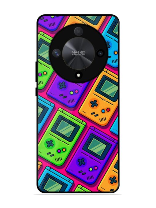 Game Seamless Pattern Glossy Metal Phone Cover for Honor X9b (5G) Zapvi