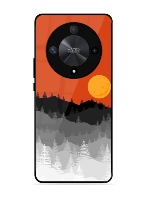 Mountain Lofi Sun Glossy Metal Phone Cover for Honor X9b (5G)