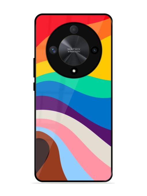 Minimal Pride Art Glossy Metal Phone Cover for Honor X9b (5G)