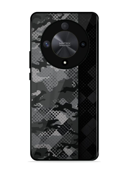 Dark Camouflage Glossy Metal Phone Cover for Honor X9b (5G) Zapvi