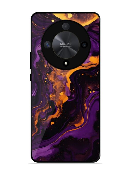 Painting Of A Purple Glossy Metal Phone Cover for Honor X9b (5G) Zapvi