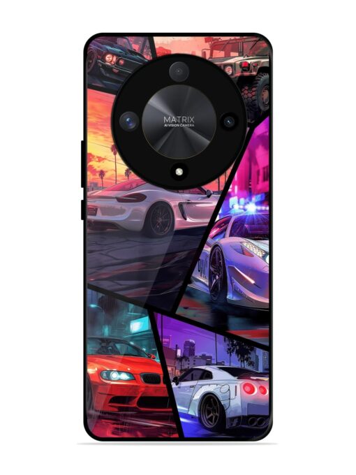 Ride In Pixels Glossy Metal Phone Cover for Honor X9b (5G) Zapvi