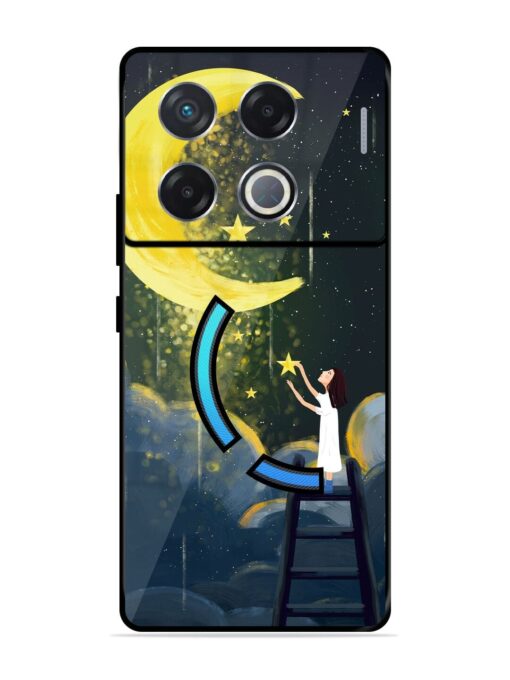 Moonlight Healing Night Illustration Glossy Metal TPU Phone Cover for Infinix Gt 20 Pro (5G) Zapvi