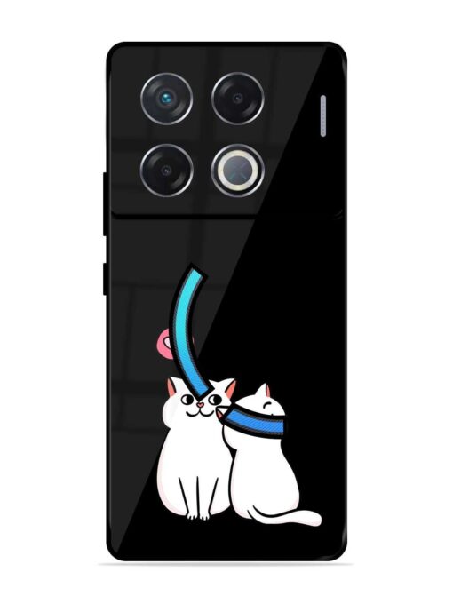 Cat Love Glossy Metal Phone Cover for Infinix Gt 20 Pro (5G) Zapvi