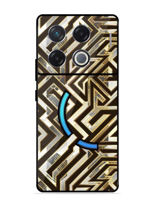 Technology Geometric Seamless Glossy Metal Phone Cover for Infinix Gt 20 Pro (5G) Zapvi