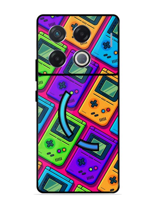 Game Seamless Pattern Glossy Metal Phone Cover for Infinix Gt 20 Pro (5G) Zapvi