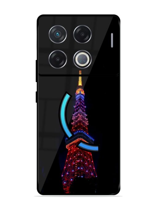 Eiffel Tower Night View Glossy Metal Phone Cover for Infinix Gt 20 Pro (5G) Zapvi