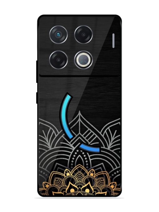 Decorative Golden Pattern Glossy Metal Phone Cover for Infinix Gt 20 Pro (5G) Zapvi