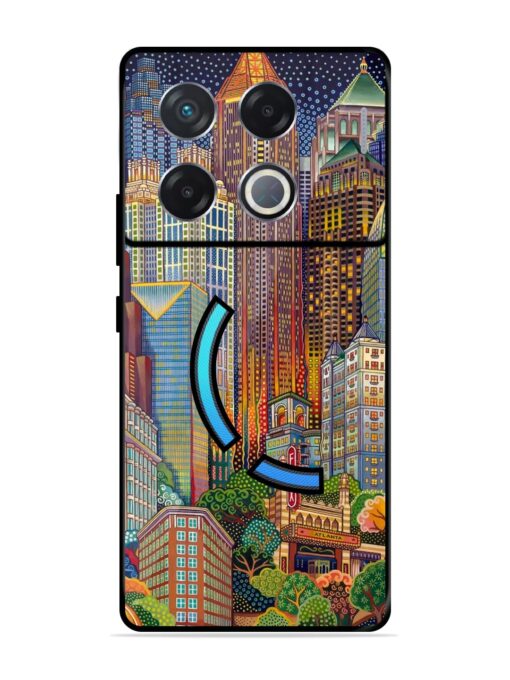 Cityscapes Art Glossy Metal Phone Cover for Infinix Gt 20 Pro (5G) Zapvi