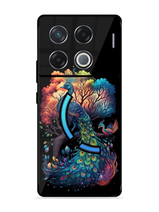 Peacock Tree Art Glossy Metal Phone Cover for Infinix Gt 20 Pro (5G) Zapvi