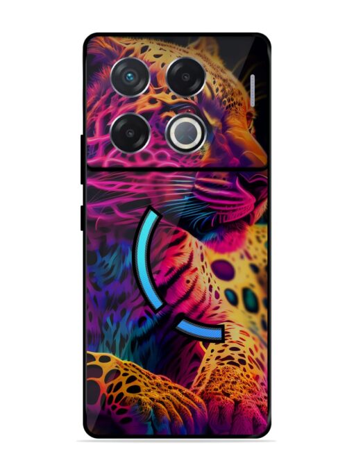 Leopard Art Glossy Metal Phone Cover for Infinix Gt 20 Pro (5G) Zapvi