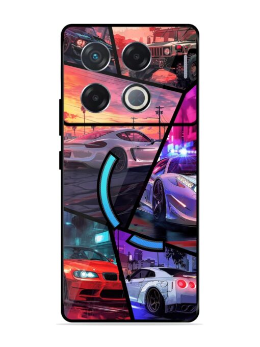 Ride In Pixels Glossy Metal Phone Cover for Infinix Gt 20 Pro (5G) Zapvi