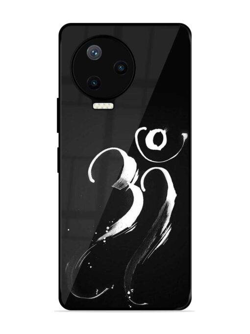 Om Logo Glossy Metal Phone Cover for Infinix Note 12 Pro (4G)