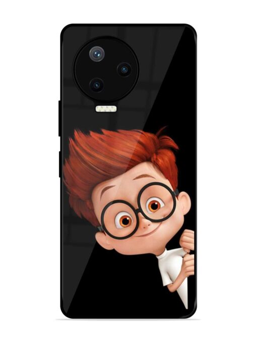 Smart Boy Cartoon Glossy Metal Phone Cover for Infinix Note 12 Pro (4G)