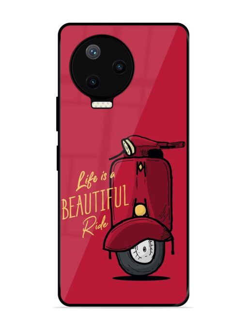 Life Is Beautiful Rides Glossy Metal Phone Cover for Infinix Note 12 Pro (4G) Zapvi