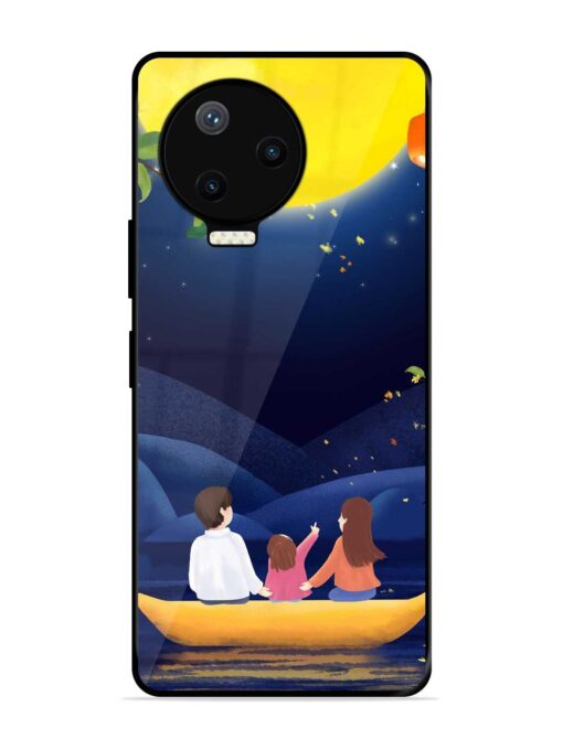 Happy Family And Beautiful View Glossy Metal Phone Cover for Infinix Note 12 Pro (4G) Zapvi