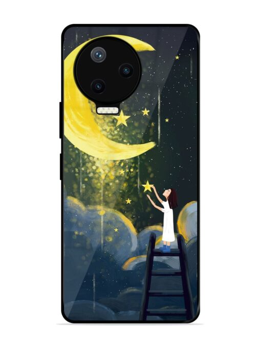 Moonlight Healing Night Illustration Glossy Metal TPU Phone Cover for Infinix Note 12 Pro (4G) Zapvi