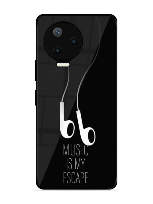 Music Is My Escape Glossy Metal Phone Cover for Infinix Note 12 Pro (4G) Zapvi