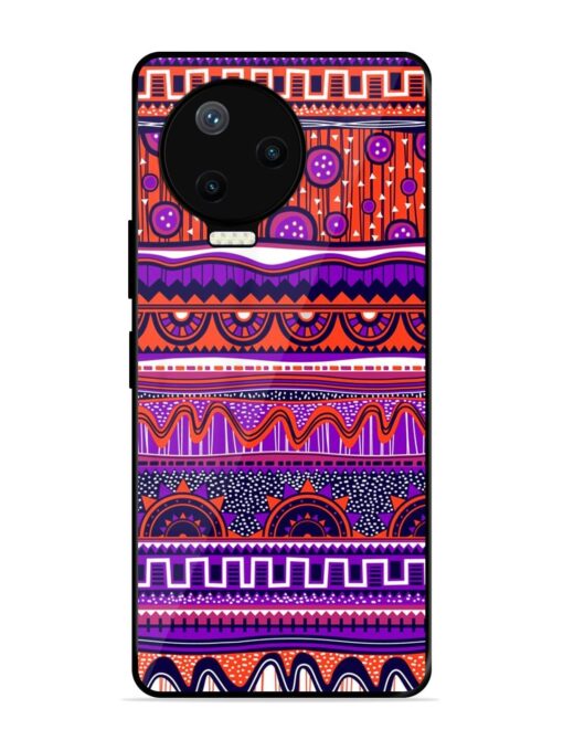 Ethnic Seamless Pattern Glossy Metal TPU Phone Cover for Infinix Note 12 Pro (4G)