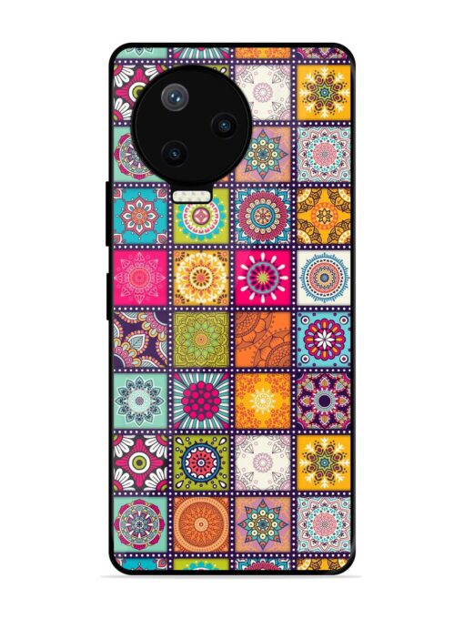 Seamless Pattern Vintage Glossy Metal Phone Cover for Infinix Note 12 Pro (4G)