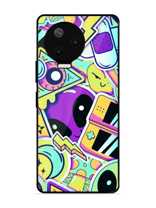 Scratch Art Glossy Metal Phone Cover for Infinix Note 12 Pro (4G)