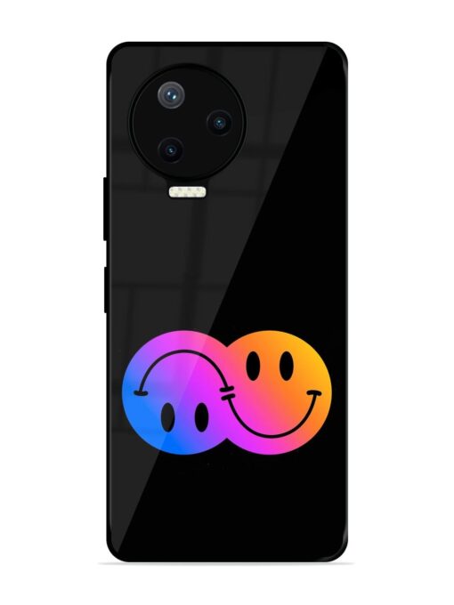 Gradient Smile Art Glossy Metal TPU Phone Cover for Infinix Note 12 Pro (4G)