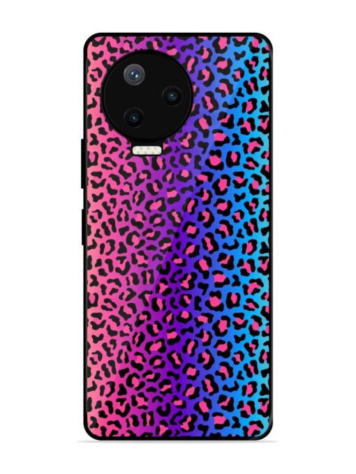 Colorful Leopard Seamless Glossy Metal Phone Cover for Infinix Note 12 Pro (4G)