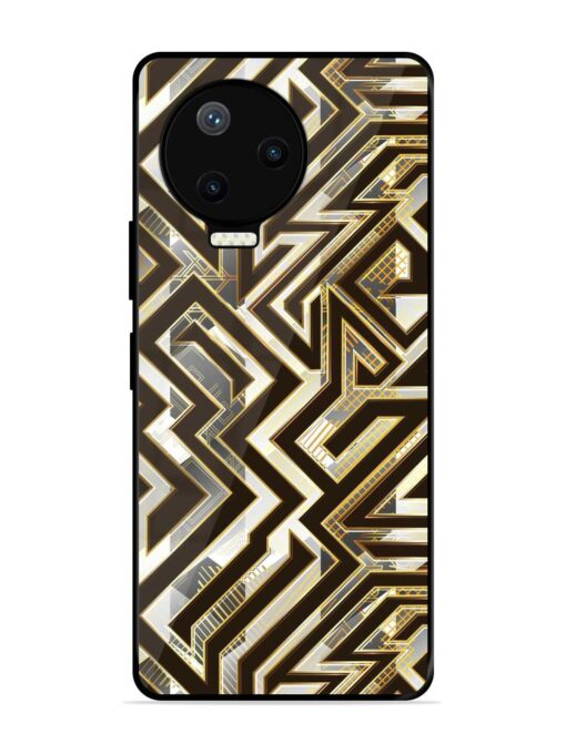 Technology Geometric Seamless Glossy Metal Phone Cover for Infinix Note 12 Pro (4G)