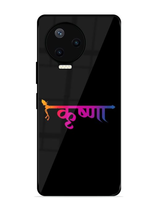 Krishna Typo Glossy Metal Phone Cover for Infinix Note 12 Pro (4G)