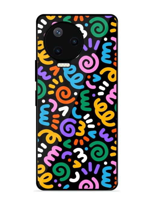 Colorful Seamless Vector Glossy Metal Phone Cover for Infinix Note 12 Pro (4G) Zapvi