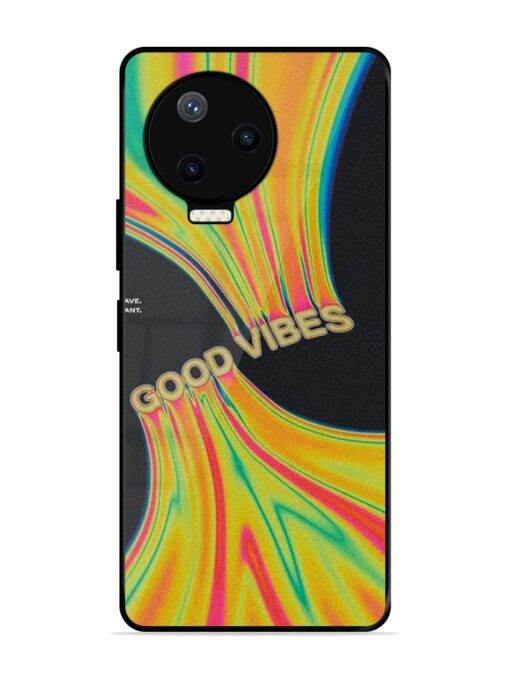 Good Vibes Glossy Metal Phone Cover for Infinix Note 12 Pro (4G)