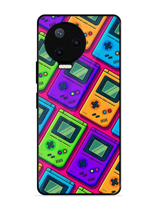 Game Seamless Pattern Glossy Metal Phone Cover for Infinix Note 12 Pro (4G) Zapvi