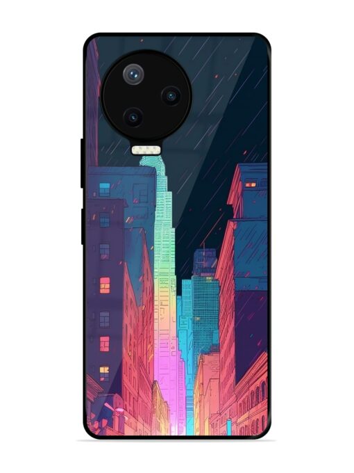 Minimal City Art Glossy Metal Phone Cover for Infinix Note 12 Pro (4G) Zapvi