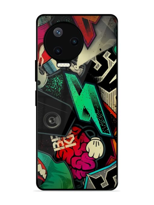 Graffiti Art Glossy Metal Phone Cover for Infinix Note 12 Pro (4G) Zapvi