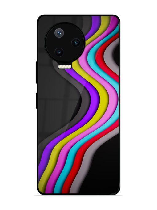 Liquid Blue Abstract Glossy Metal Phone Cover for Infinix Note 12 Pro (4G) Zapvi