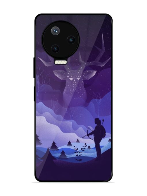 Deer Forest River Glossy Metal Phone Cover for Infinix Note 12 Pro (4G)