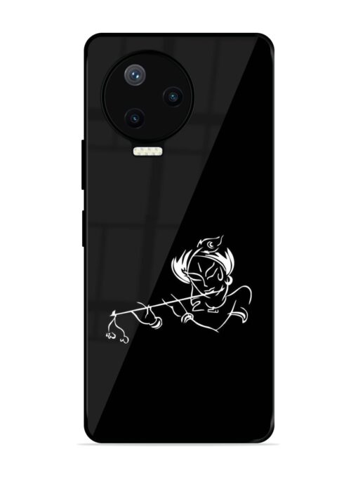 Krishna Flute Glossy Metal Phone Cover for Infinix Note 12 Pro (4G) Zapvi