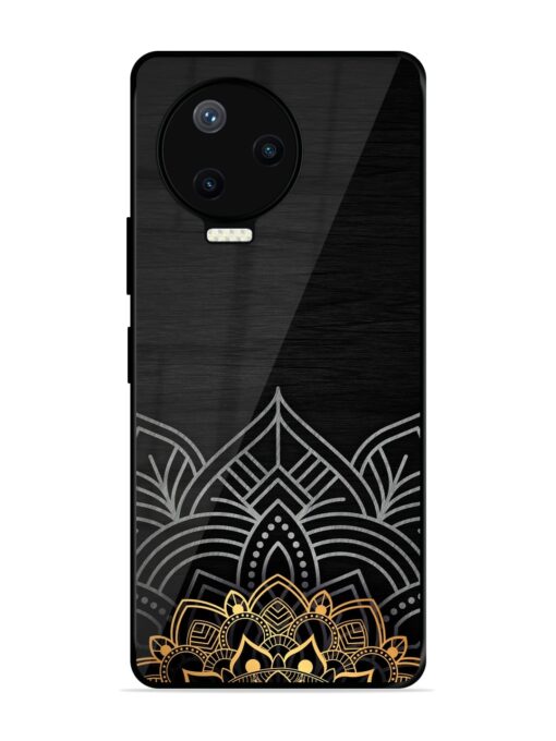 Decorative Golden Pattern Glossy Metal Phone Cover for Infinix Note 12 Pro (4G)