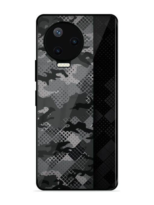 Dark Camouflage Glossy Metal Phone Cover for Infinix Note 12 Pro (4G)