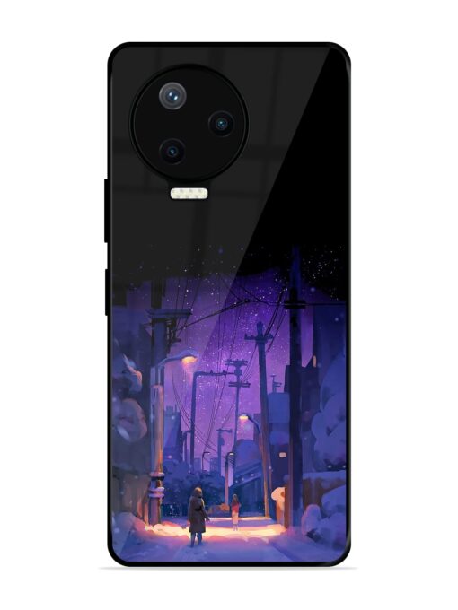 Winter Anime Art Glossy Metal Phone Cover for Infinix Note 12 Pro (4G)