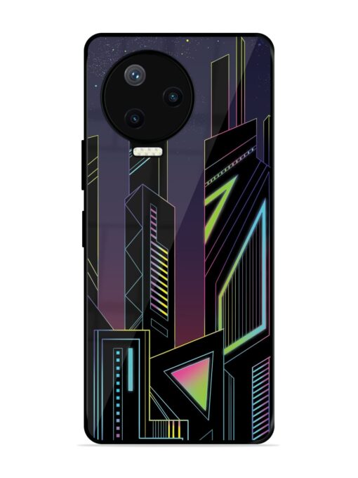 Neon Dreamscape Glossy Metal Phone Cover for Infinix Note 12 Pro (4G)