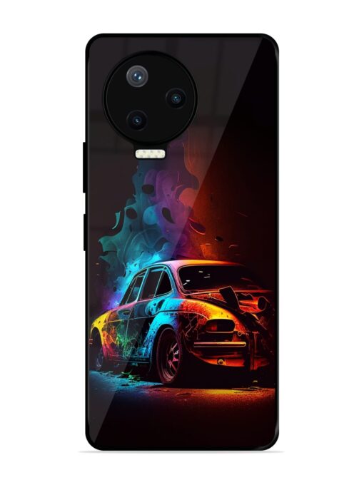 High Classic Car Art Glossy Metal Phone Cover for Infinix Note 12 Pro (4G)