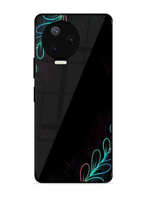 Decorative Line Art Glossy Metal Phone Cover for Infinix Note 12 Pro (4G)