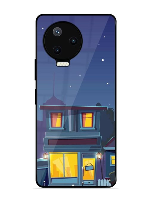 Vector Night House Glossy Metal Phone Cover for Infinix Note 12 Pro (4G)